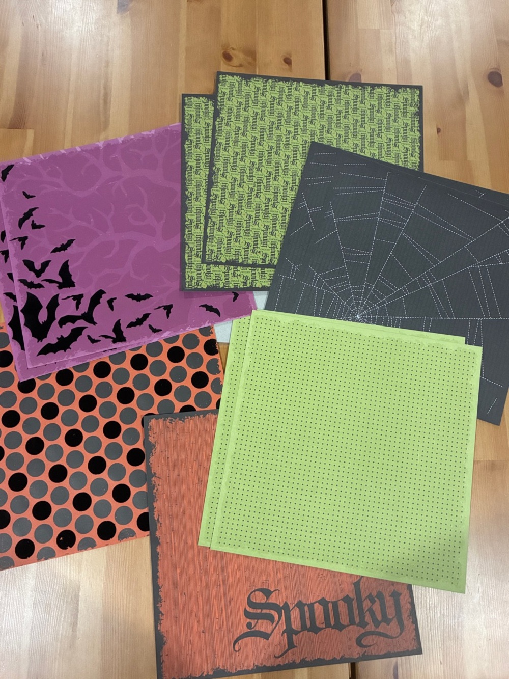 Stampin' Up! Halloween Paper Pack — Purple, Lime Green, Orange, Black
